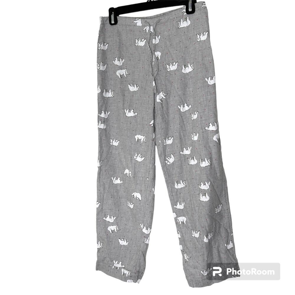 Talbots Grey Polar Bear Novelty Print Pajama Lounge Pants Size XS EUC